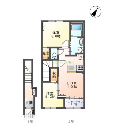 2階の間取り図