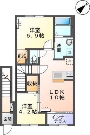 2階の間取り図