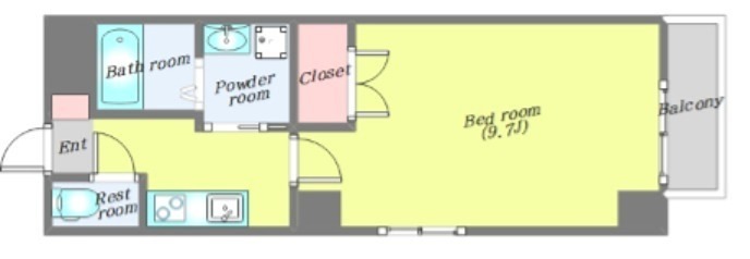 募集中のお部屋は出窓がありません。